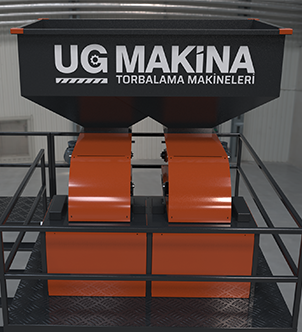 UG Makina çuval dolum sistemi yakın çekim